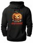 Preview: Halloween Hoodie mit gruseligen Kürbis Print